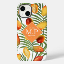 Monograma da Fruta de Verão Vintage Mango & Greene