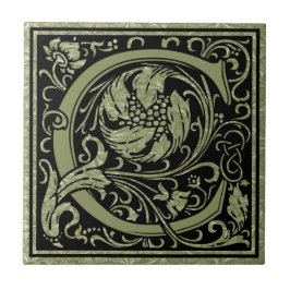 Monograma da letra da letra C primeiro