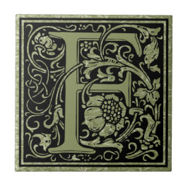 Monograma da letra da letra F primeiro