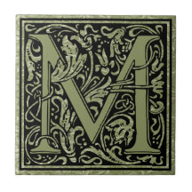 Monograma da letra da letra M primeiro