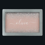 Monograma da rosa Dourada Laser Linear de Prata Ro<br><div class="desc">Rosa Dourado - Frasco com o nome do monograma do script Glitter Glitter Glitter e Cor de rosa-pincelada e prateado. Isso faz a formatura perfeita, doce 16 16, 18, 21rua, 40, 50, 60, 70, 80, 90, 100 anos, casamento, chá de panela, aniversário, chá de fraldas ou presente de festa de...</div>