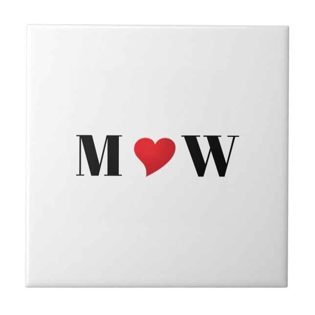 Monograma das iniciais personalizadas do casal, de (Frente)