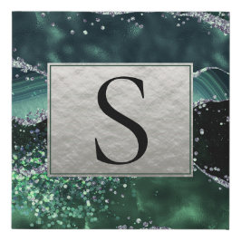 Monograma de Agitação de Geodo do Marble Silver Ve