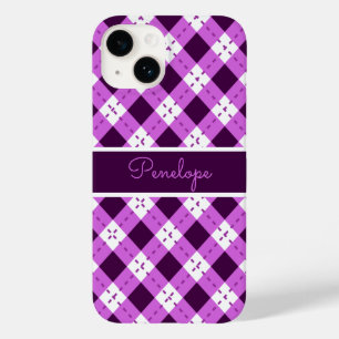 Monograma de Argyle Roxo