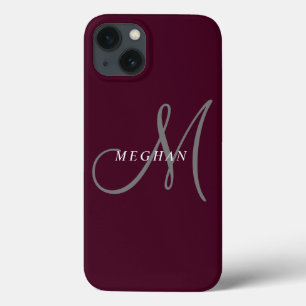 Monograma de Borgonha Mínima Elegante