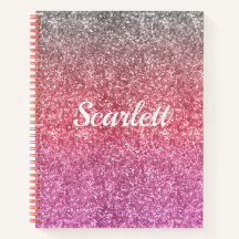 Monograma de Brilho Rosa e Espelho