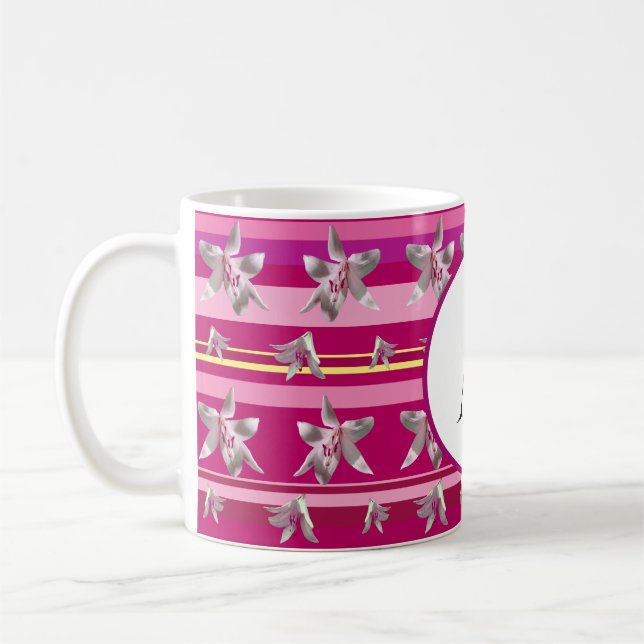 Monograma de caneca clássica especial cor-de-rosa (Esquerda)