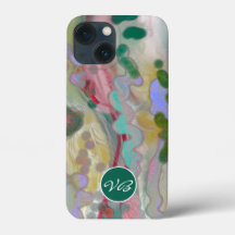 Monograma de Casa Rosa Psicodélica do Capa de tele