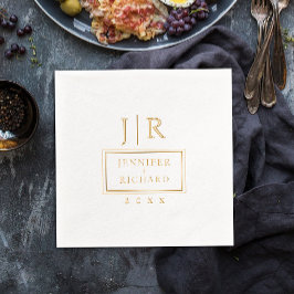 Monograma de Casamento com Inicial Nome Geométrico