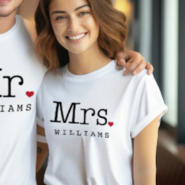 Monograma de Casamento Coração Sobrenome Sra.