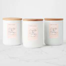 Monograma de Casamento de Blush Obrigado Rótulos M