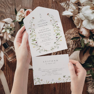 Monograma de Casamento de Boho Russo de Flor Selva