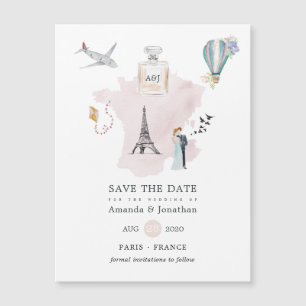 Monograma de Casamento de Destino em Paris com Aqu