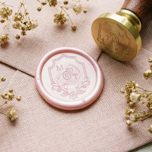 Monograma de Casamento de Emblem de Folha Floral E