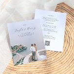 Monograma de Casamento | Foto de orçamento de códi<br><div class="desc">Este orçamento, simples e elegante design de convite de casamento apresenta uma foto de cheio da sua escolha. A sobreposição de texto começa com suas duas iniciais, seguidas pelos seus nomes em letra chic sccript. Abaixo, sua data e o local são impressos em tipografia serif clássica. Cartões invertidos aos detalhes...</div>