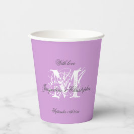 Monograma de Casamento Mauve Moderno + Chic Cute N