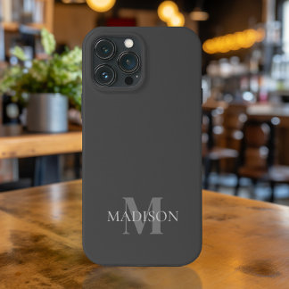 Monograma de Cinzas de carvão minimalista