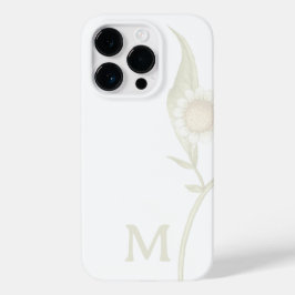 Monograma de Flor Minimalista Branco