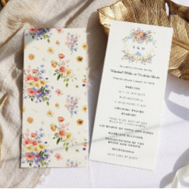 Monograma de Flor Silvestre | Programa de Casament