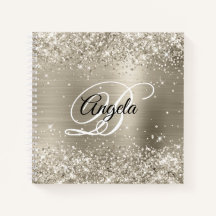 Monograma de Folha de Platina Brutada