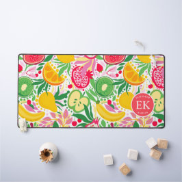 Monograma de Fruta tropical Padrão de Verão de Aqu
