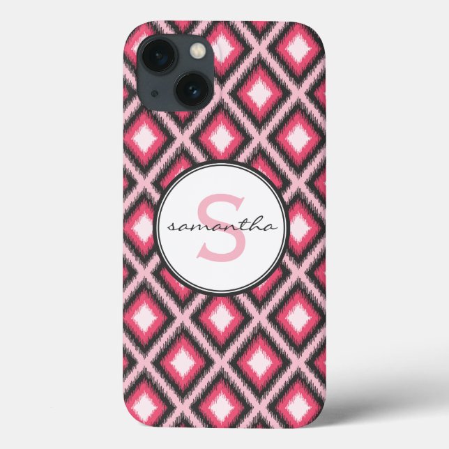 Monograma de Ikat Rosa (Verso)
