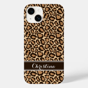 Monograma de Impressão Leopardo Castanho