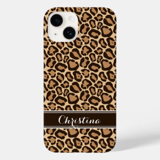 Monograma de Impressão Leopardo Castanho