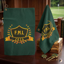 Monograma de Iniciales Personalizadas Dourado Escu