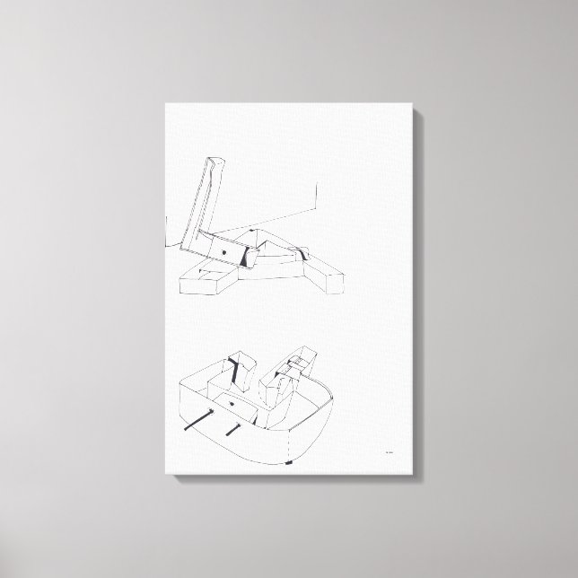 Monograma de Jogos do Edifício Desenho 16 Canvas (Frente)