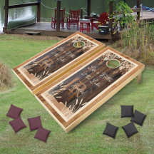 Monograma de Lago em Tom de Madeira Rústica