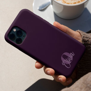 Monograma de Letra com Estilo Moderno Roxo Monocro