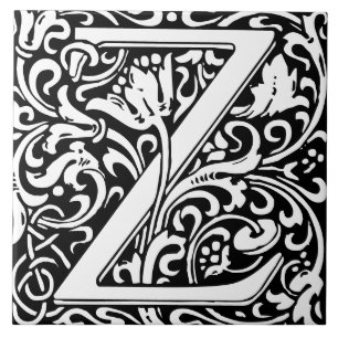 Monograma de Letra Z de Alfabeto Floral 