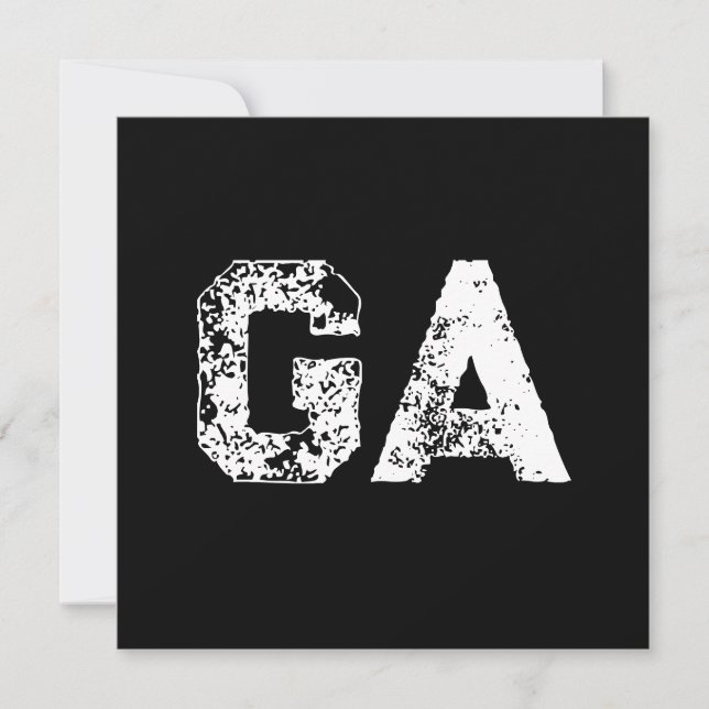 Monograma de Letras Iniciais Preto Branco Simples  (Frente)