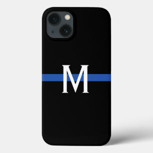 Monograma de Linha Azul Fino da Polícia