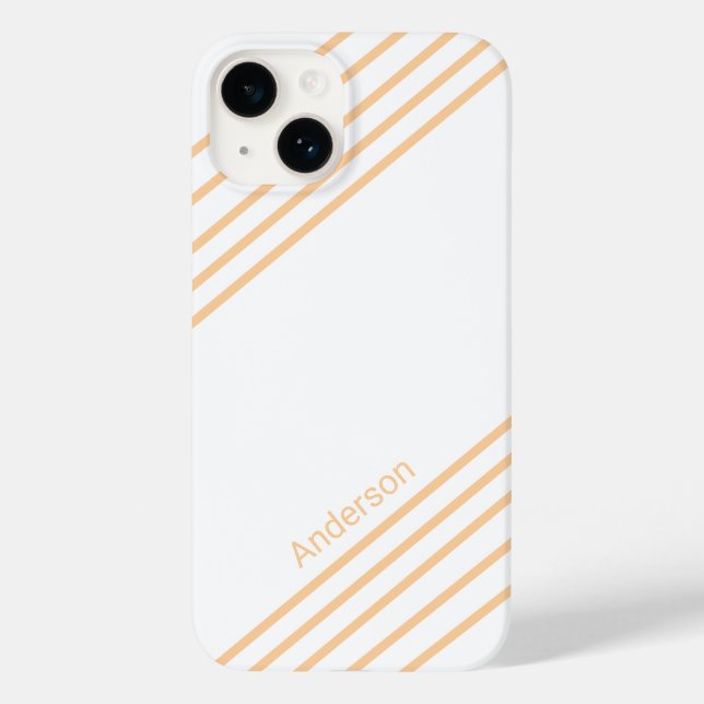 Monograma de Linha Retro Elégante Moderna (Verso)