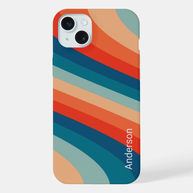 Monograma de Linha Retro Moderno Elegante (Verso)