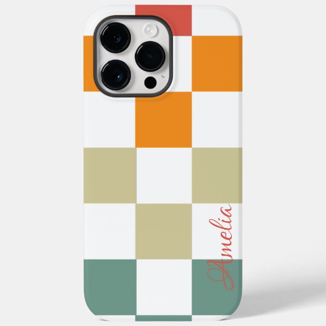 Monograma de Linha Retro Moderno Elegante (Verso)