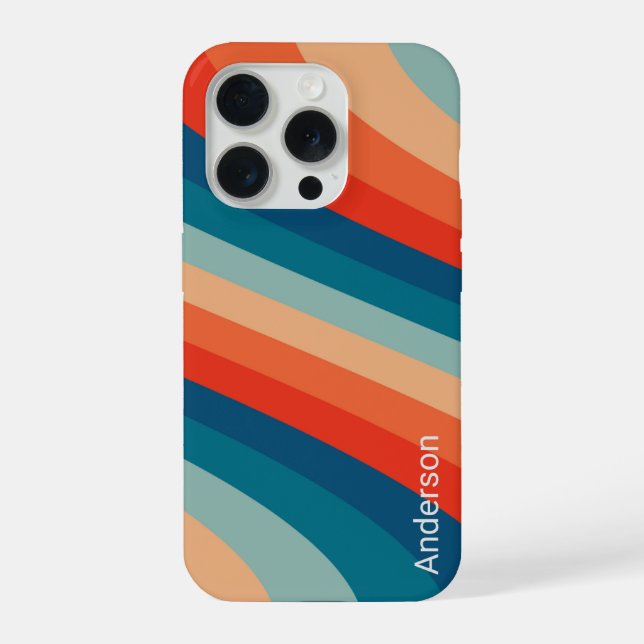 Monograma de Linha Retro Moderno Elegante (Verso)