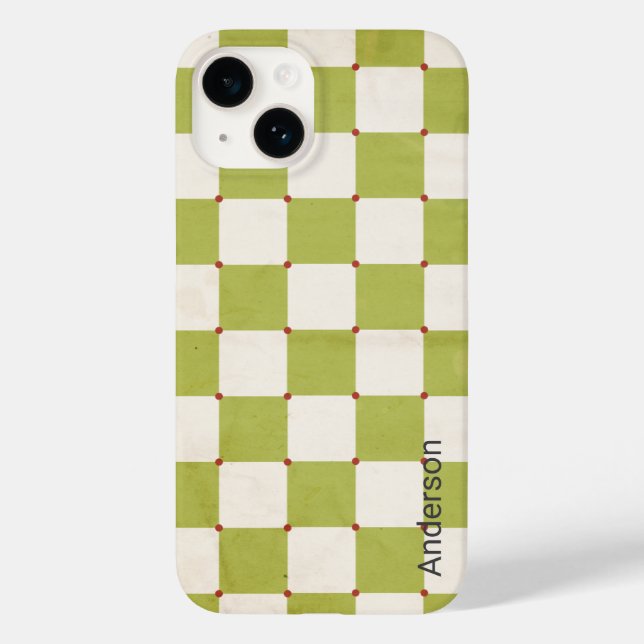 Monograma de Linha Retro Moderno Elegante (Verso)