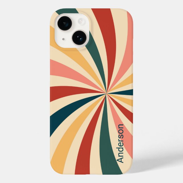 Monograma de Linha Retro Moderno Elegante (Verso)