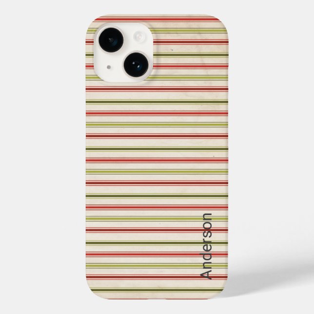 Monograma de Linha Retro Moderno Elegante (Verso)