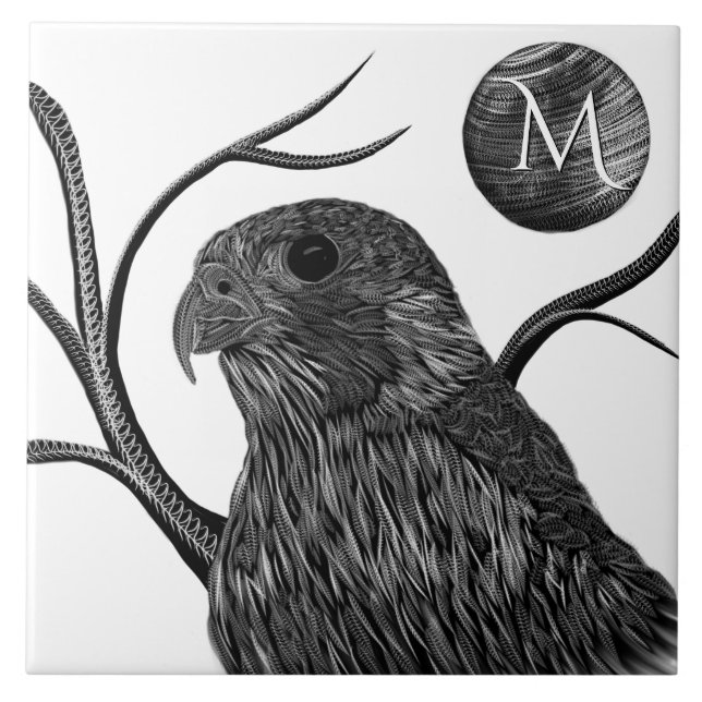 Monograma de lua cheia de falcão (Frente)
