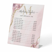 Monograma de mármore branco, cor-de-rosa, com agit