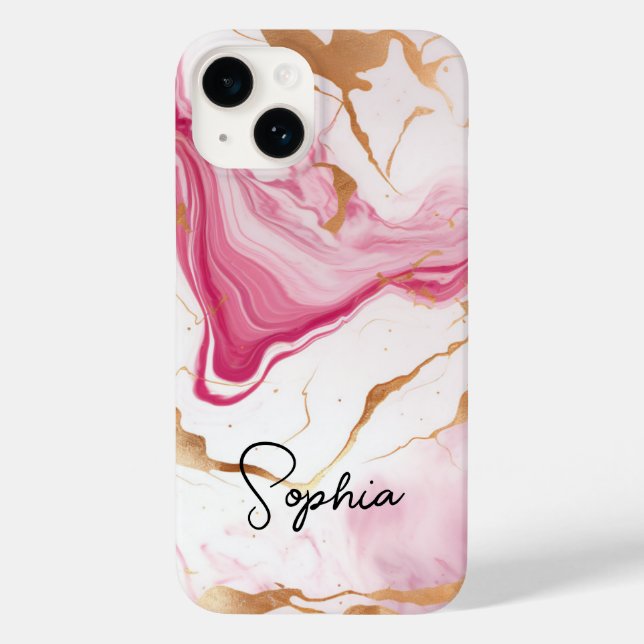 Monograma de mármore marble art, branco-rosado-cla (Verso)