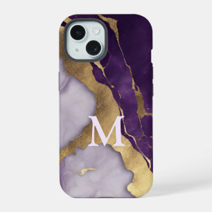 Monograma de Mármore roxo escandinavo minimalista