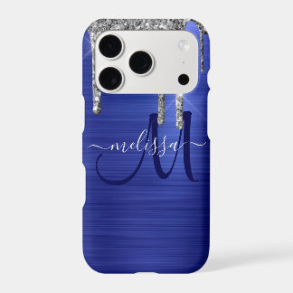 Monograma de Metal de Pincel com Coleta Azul