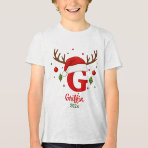 Monograma de Natal Personalizado G Chapéu de Papai
