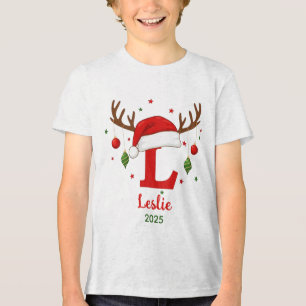 Monograma de Natal Personalizado L Chapéu de Papai
