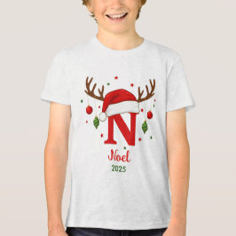 Monograma de Natal Personalizado N Chapéu de Papai